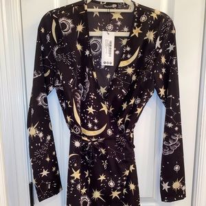Constellation Starry Night BooHoo Wrap Dress